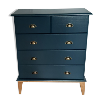 Scandinavian chest of drawers ganne blue