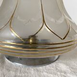 Art Deco ceiling light in frosted glass and gilding