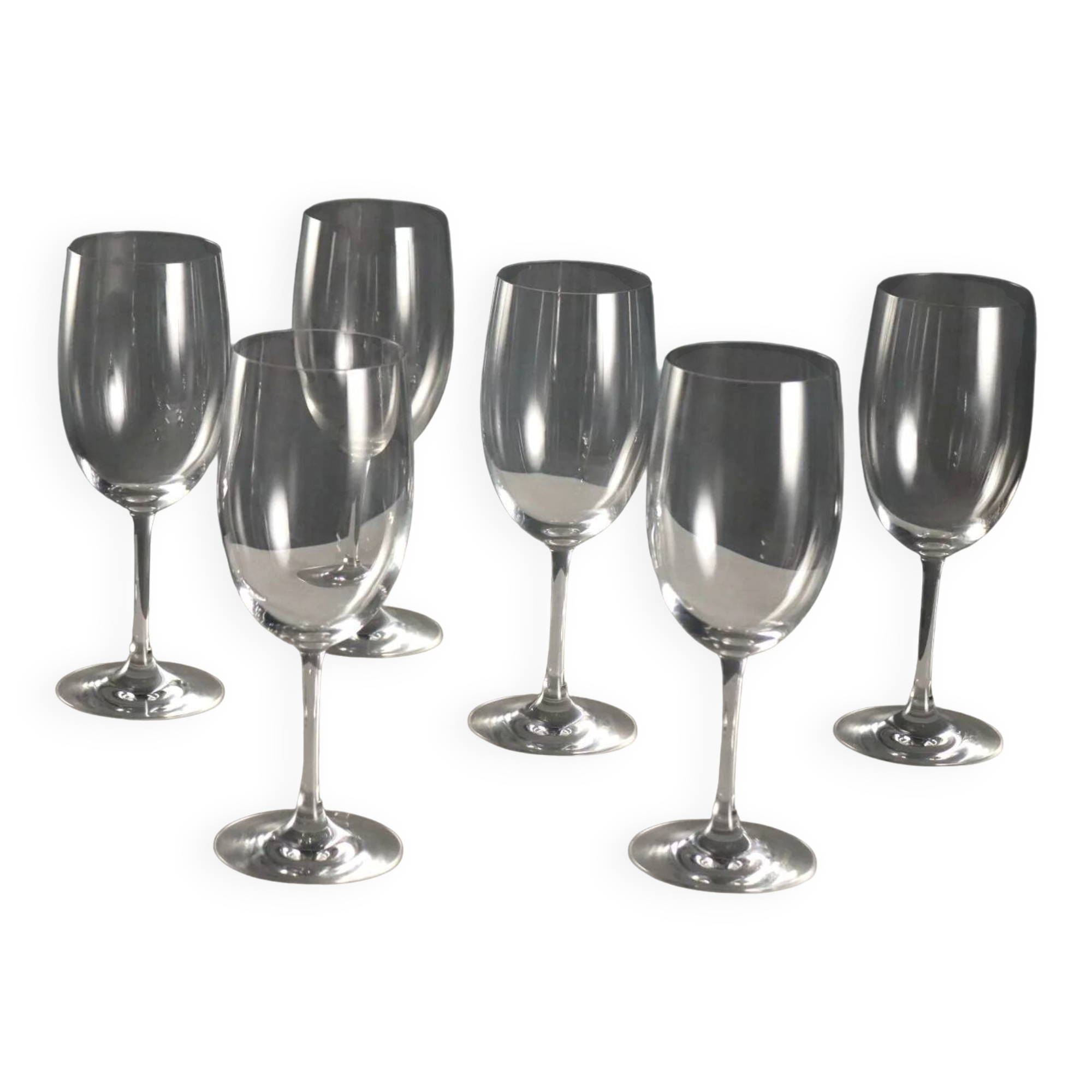 Vintage crystal wine glasses by Baccarat, France, 20th century.