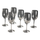 Vintage crystal wine glasses by Baccarat, France, 20th century.