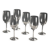 Vintage crystal wine glasses by Baccarat, France, 20th century.