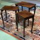 Suite of 3 Mapple tables - 70s mahogany