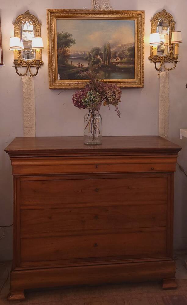 Pair of bronze mirror sconces