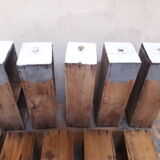 Lot 10 tiroirs anciens atelier poignées bronze