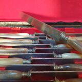 Set of 22 horn handle knives