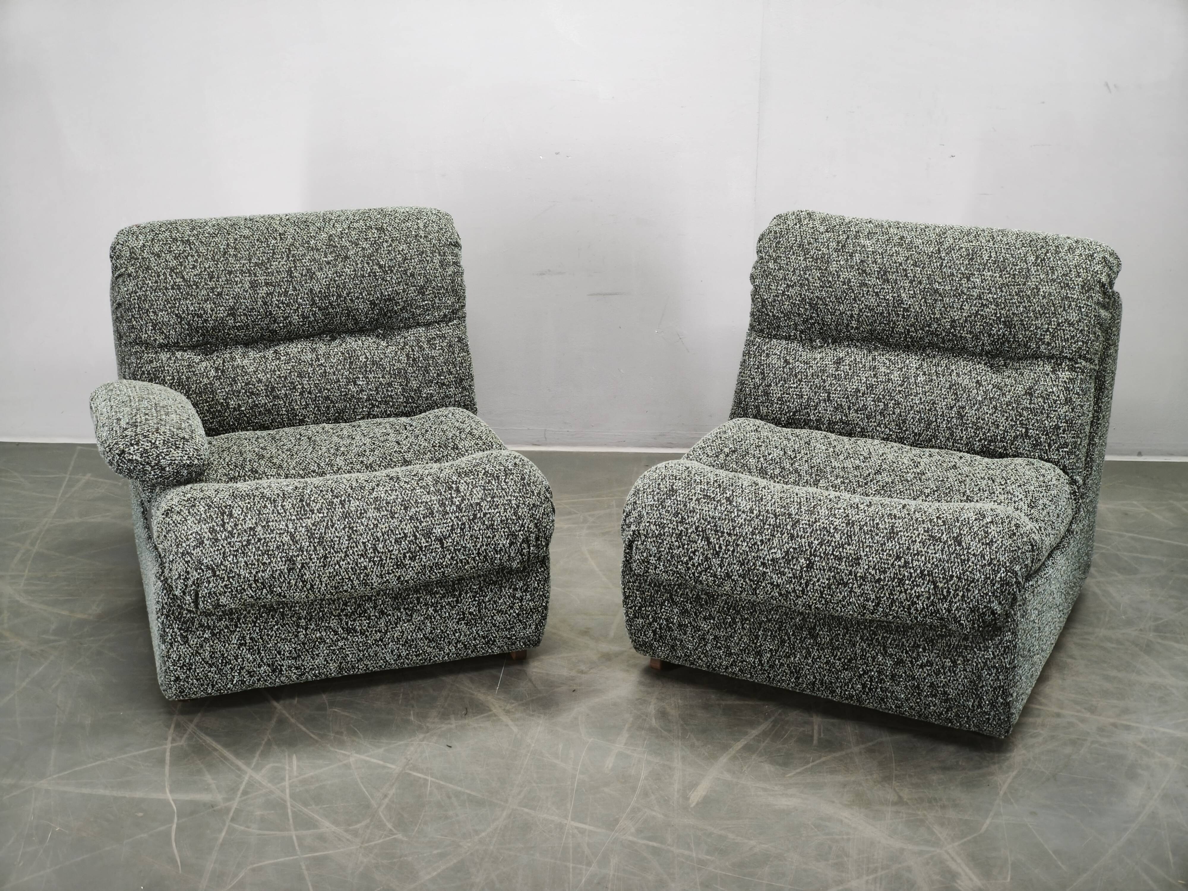 1970s Czechoslovak Space Age Four-Piece Sculptural Modular Sofa