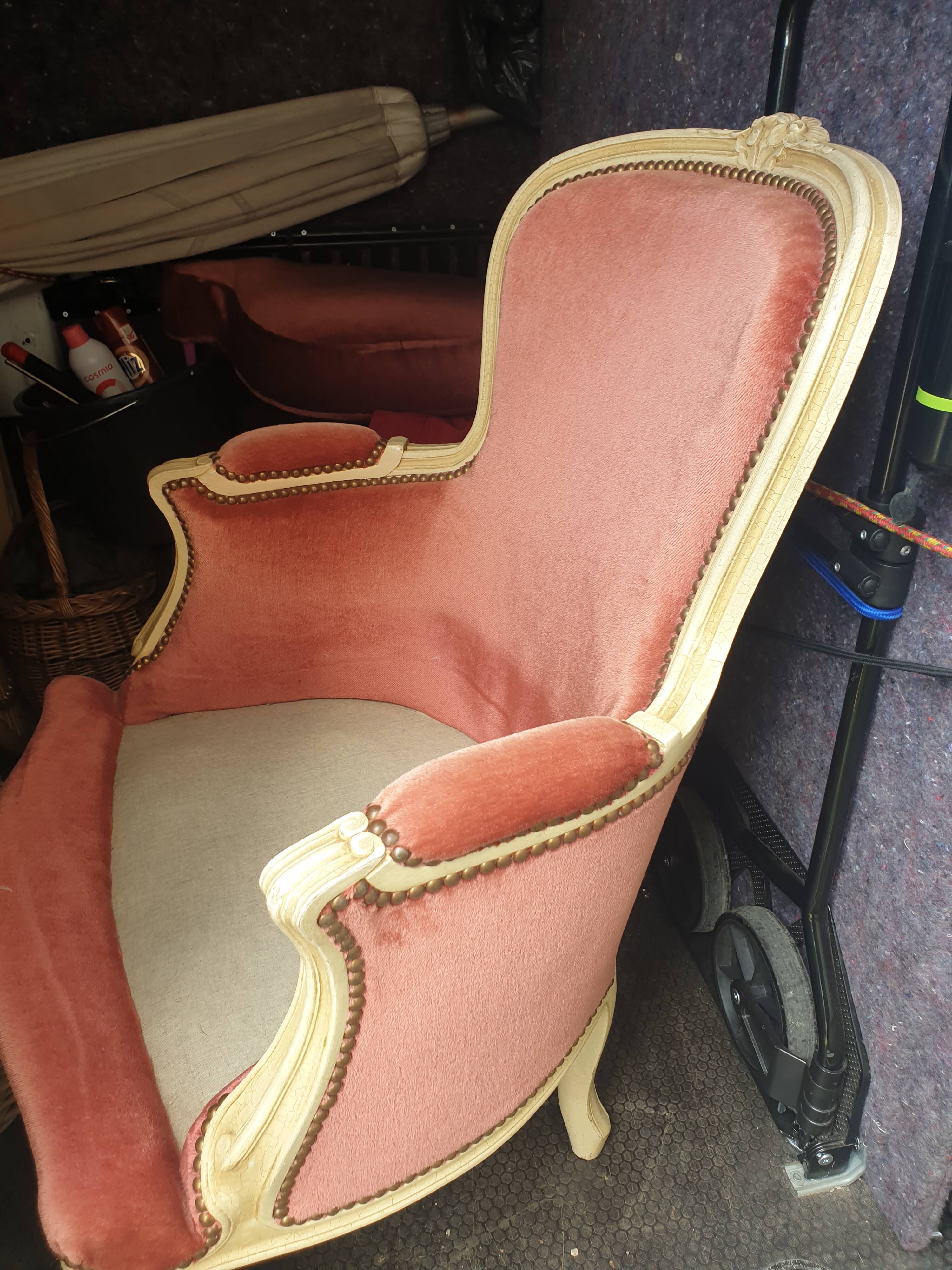 Louis XV style bergère armchair