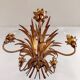 Vintage Hollywood regency brass wheat pendant lamp