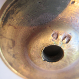 Twentieth art deco staircase ball in beige porcelain and gilded brass