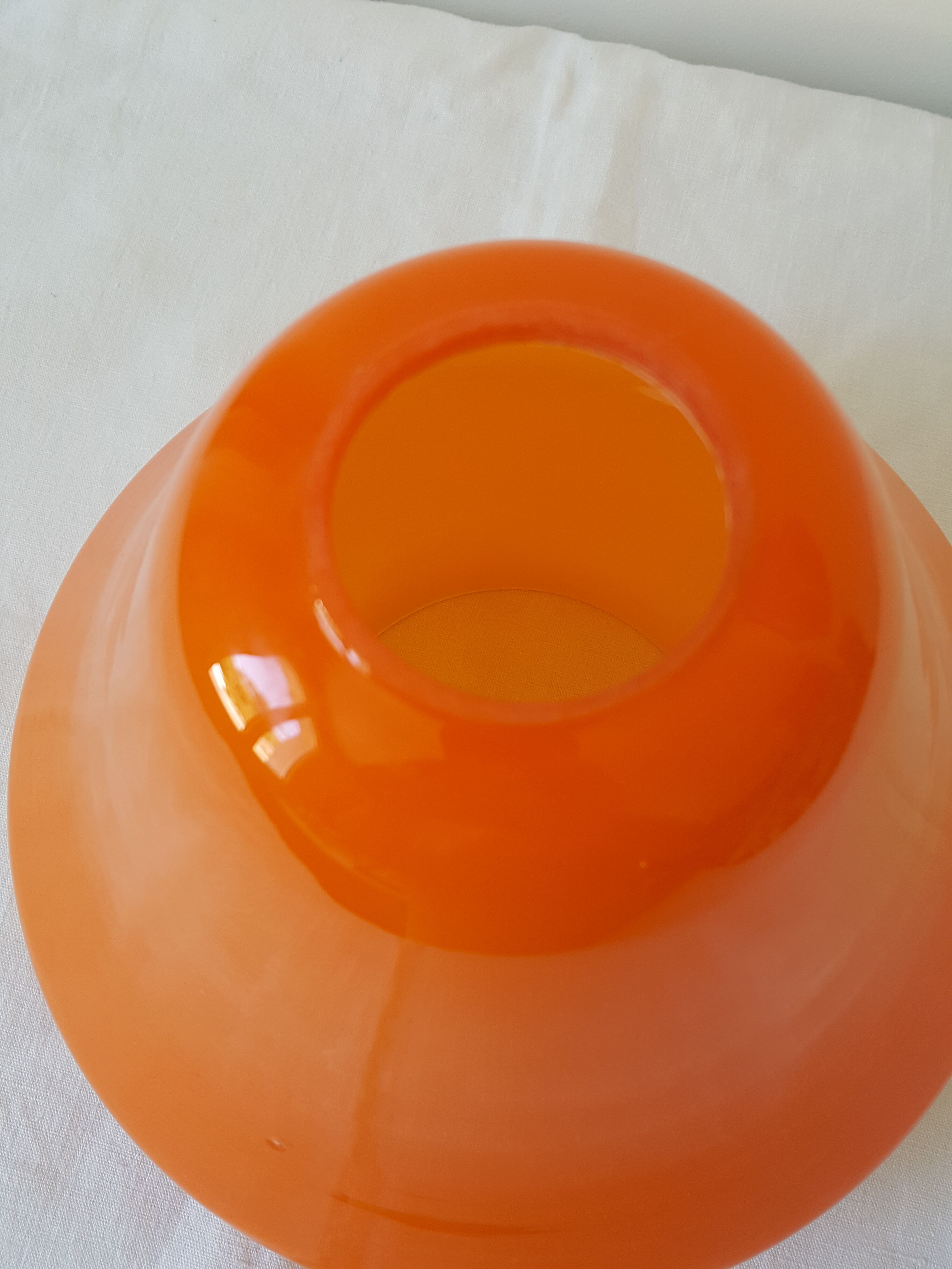 Old vintage orange glass suspension