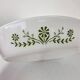Glasbake usa hollow oven dish compartmented 2 parts vintage daisy green