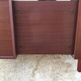 1980s mahogany veneered desk