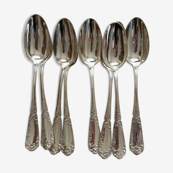Set de 8 grandes cuillères à soupe en métal argenté SFAM