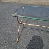 Jansen house style coffee table (glass and brass) fish base
