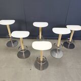 Ensemble de 6 tabourets de bar Arper, années 1990