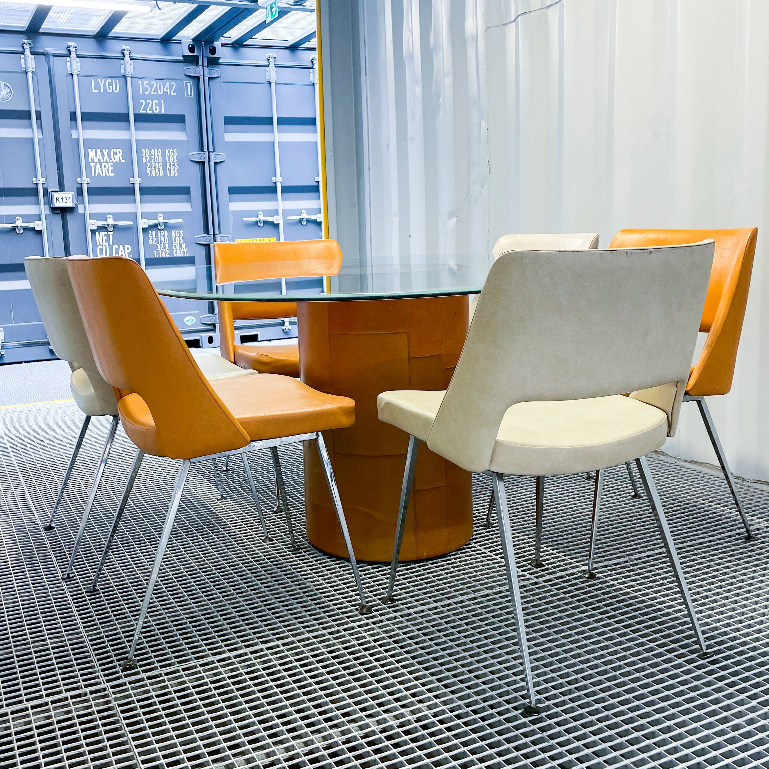 Tobia & Afra Scarpa - glass dining table "Tobia Alto"