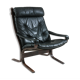 Vintage leather Siesta armchair with armrests by Ingmar Relling, Norway 1970
