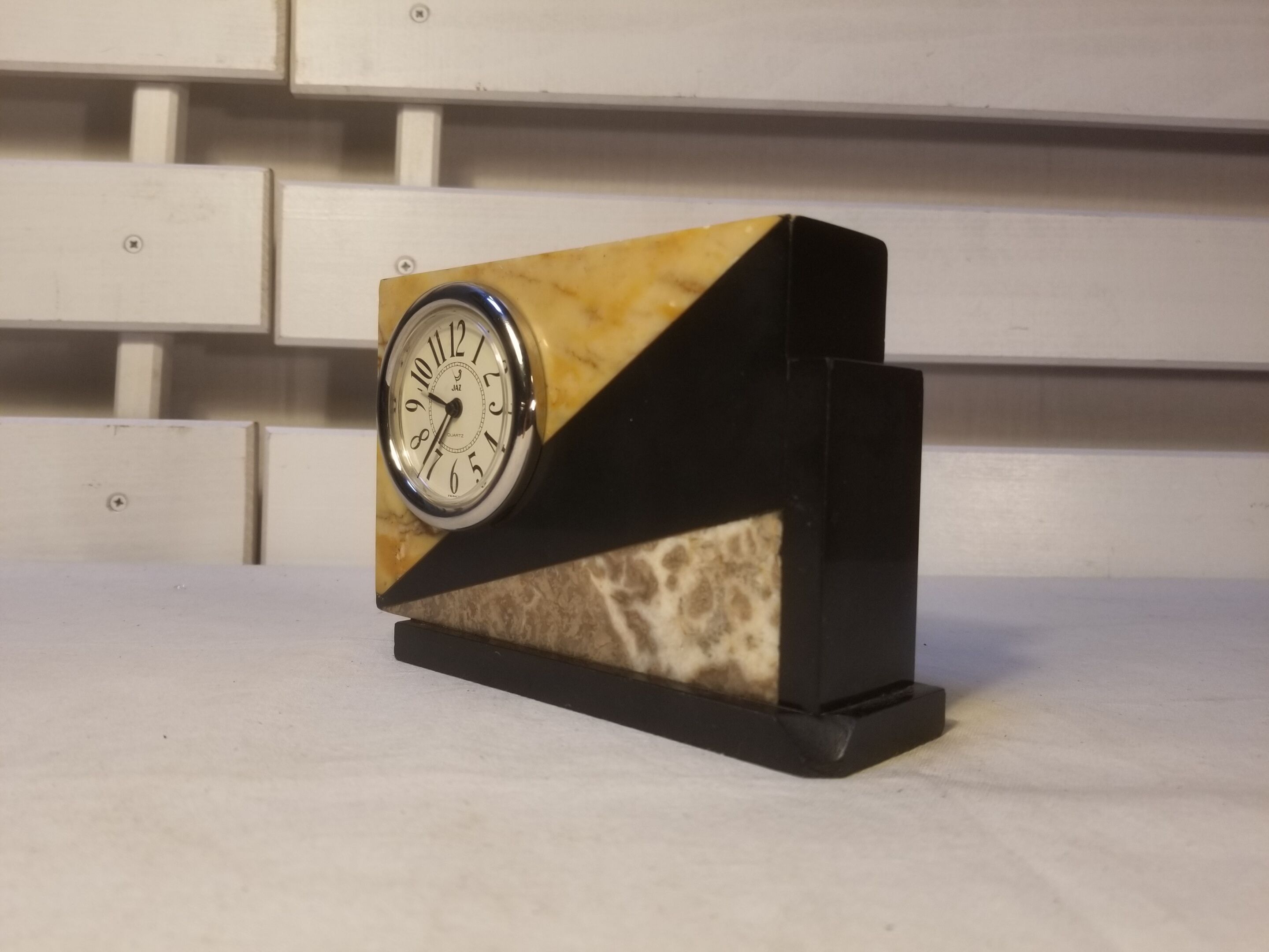 JAZ Quartz Clock Art Deco Marble Style - Table Clock