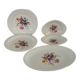 Serving dishes with floral decoration, vintage Luneville FG