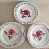 9 plates earth of iron Digoin Sarreguemines