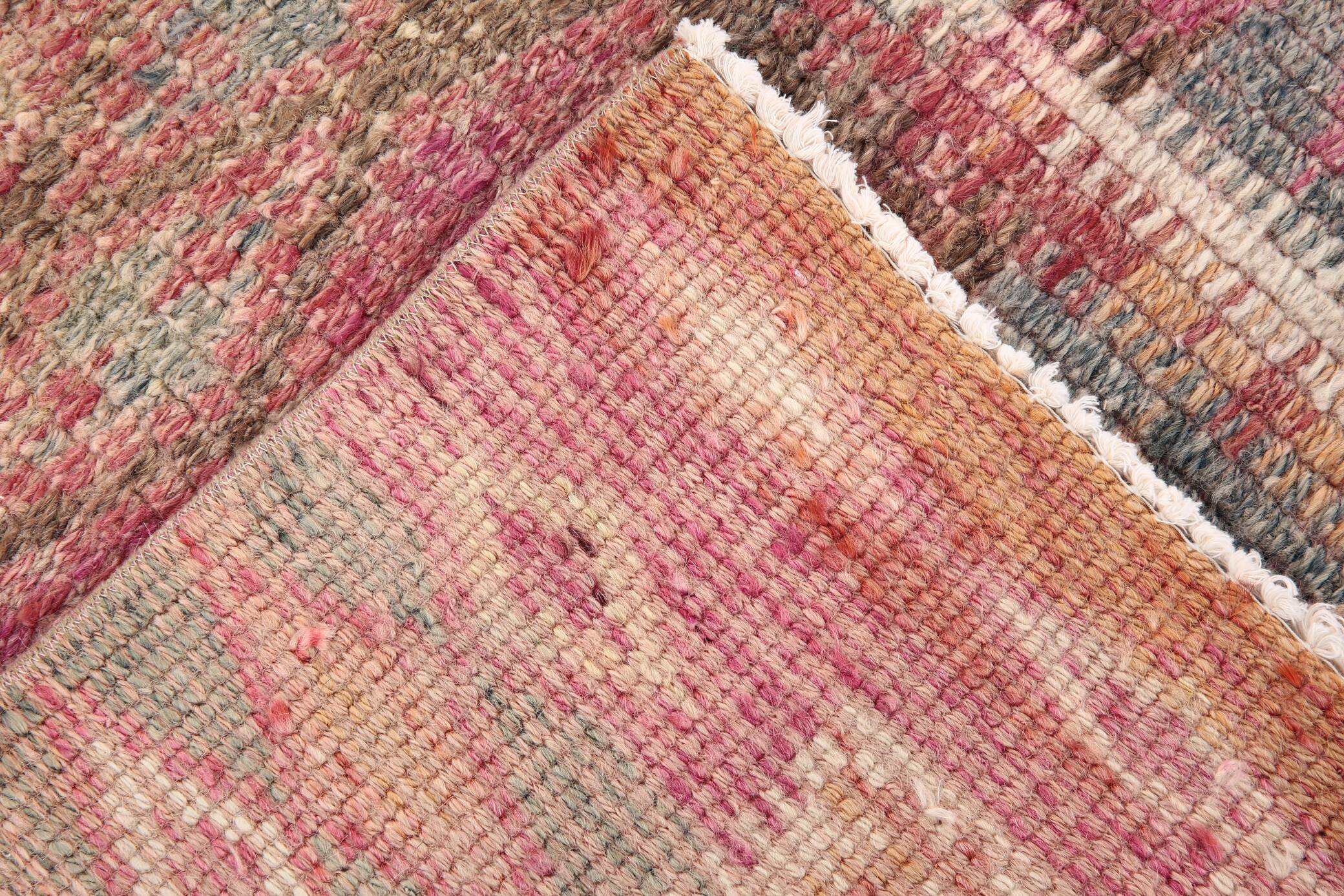 3x13 Rug For Entrway Pale Red Vintage Turkish Runner Rug, 84x394Cm