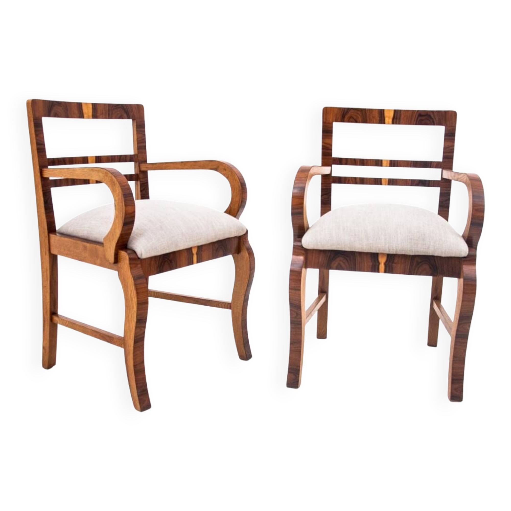 Fauteuils Art Déco, Pologne, années 1930. Après rénovation.