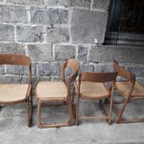 Baumann sled chairs, set of four