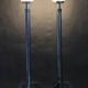 1940s pair of Art Deco chrome floor lamps, Czechoslovakia