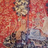 Ancienne tapisserie Halluin la vue la dame à la licorne