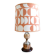 Vintage marble lamp and handmade lampshade