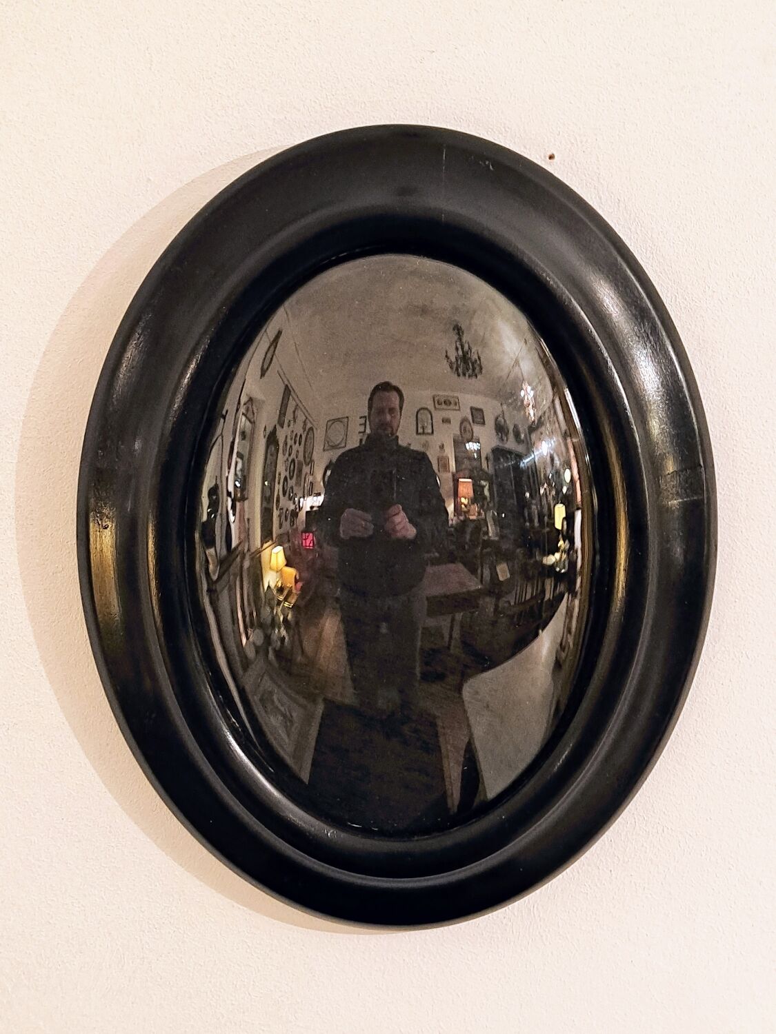 Napoleon III oval frame with curved window