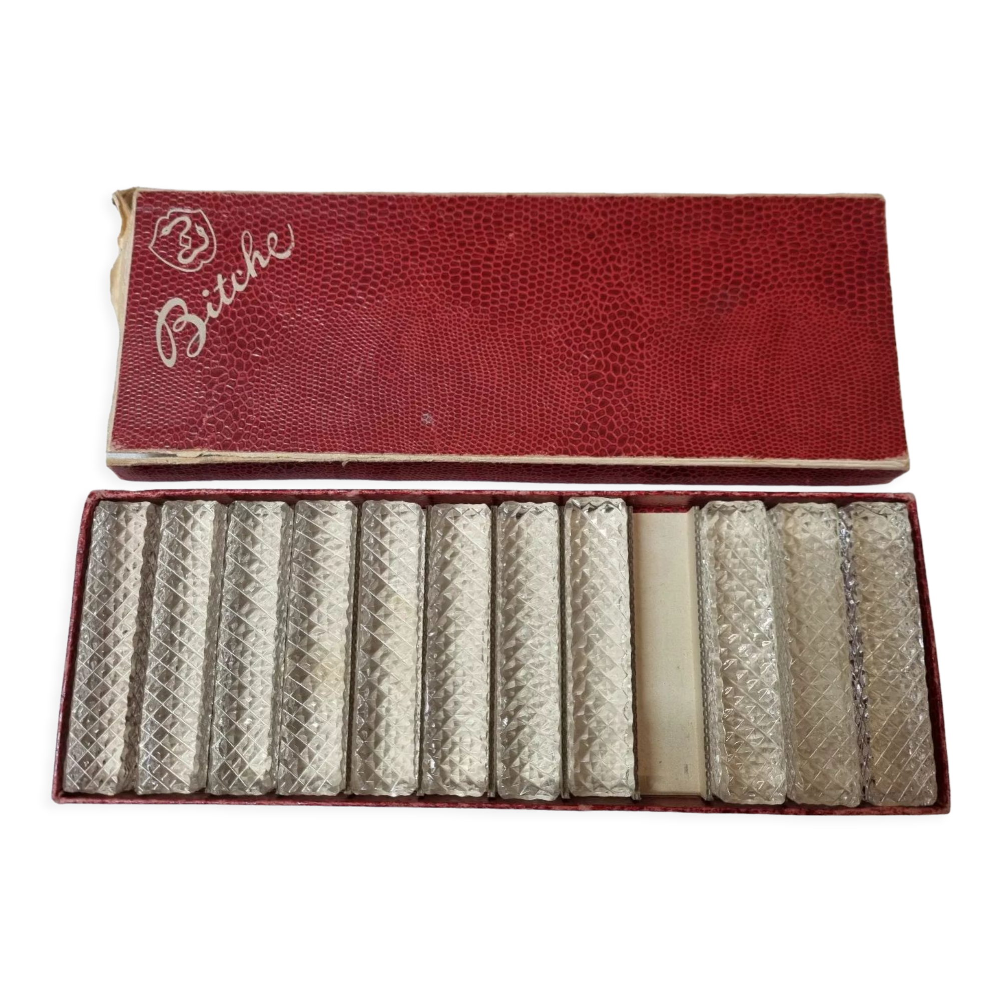 Crystal knife holder, 1970