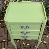Pair of Louis XV style khaki bedside tables