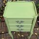 Pair of khaki bedside tables in Louis XV style