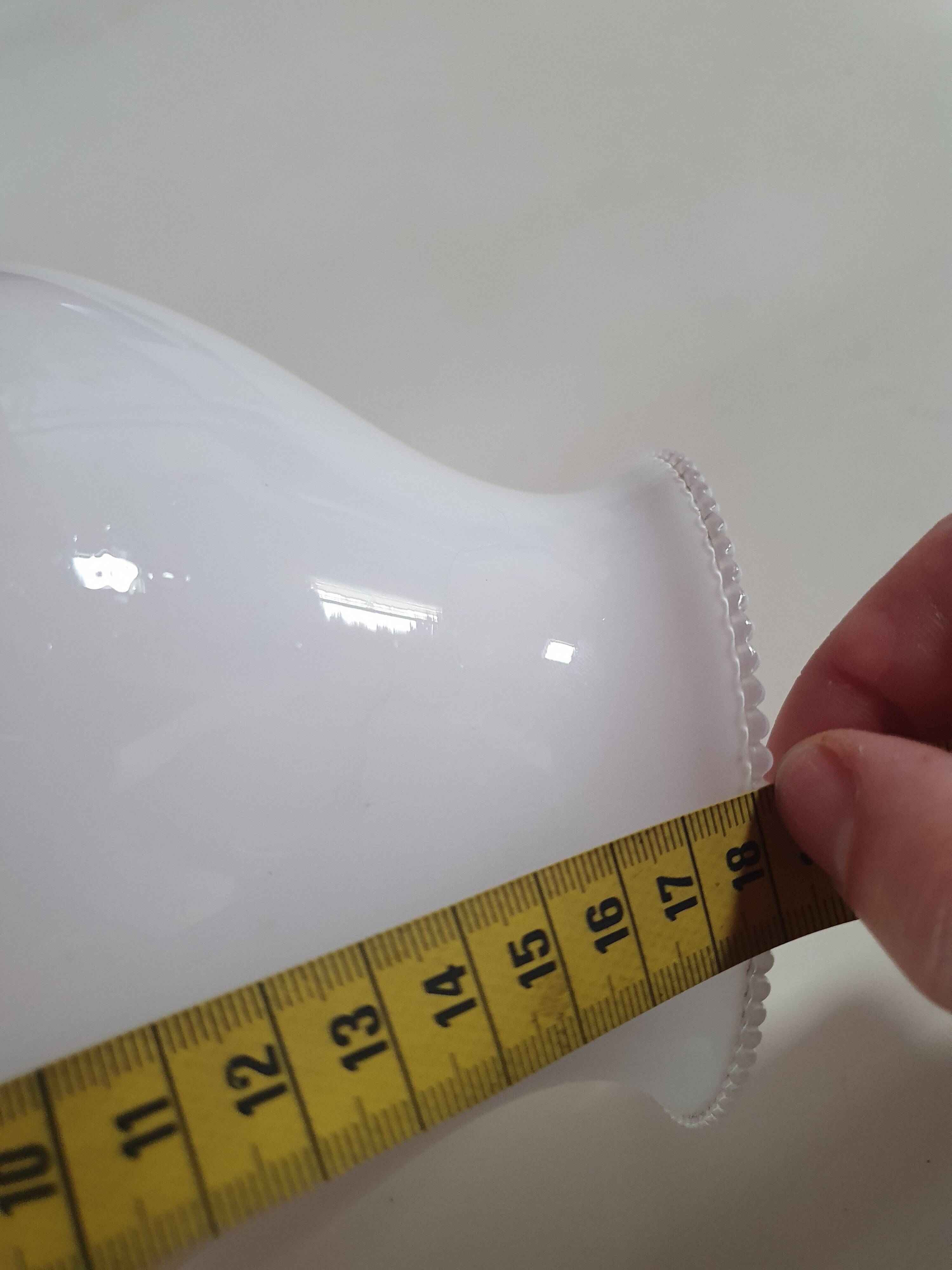 globe suspension light fixture vintage year 70 opaline orange and white