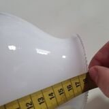 globe suspension light fixture vintage year 70 opaline orange and white