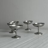 6 stainless steel footed bowls