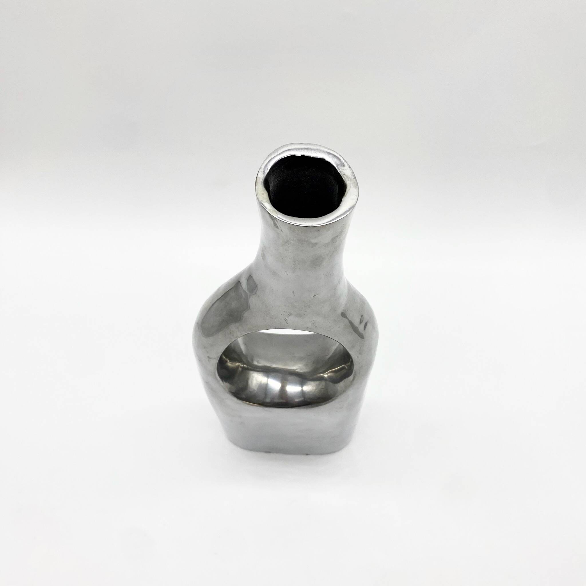 Modernist vase / cast aluminum – 1970s
