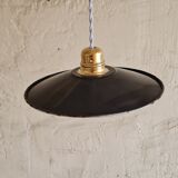 Black enamelled pendant lamp 1950