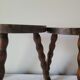 Duo de tabourets brutalistes demi-lunes
