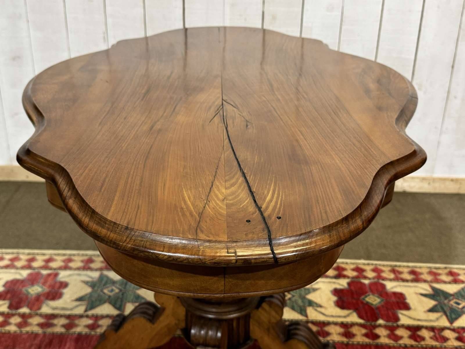 Louis Philippe side table in walnut, late 19th century.