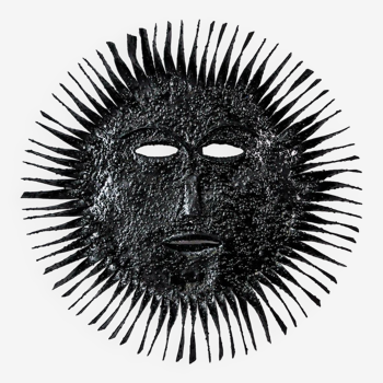 Applique soleil Brutaliste XL, art populaire, Espagne, 1970