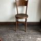 Set of 4 Fischel bistro chairs in bent wood gendarme hat 1920