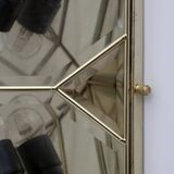 Mid-Century Modern Italian Brass and Frosted Glass Ceiling Lights, '70