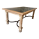 dining table in solid cherry wood and ceramic signed Philippe Rouart