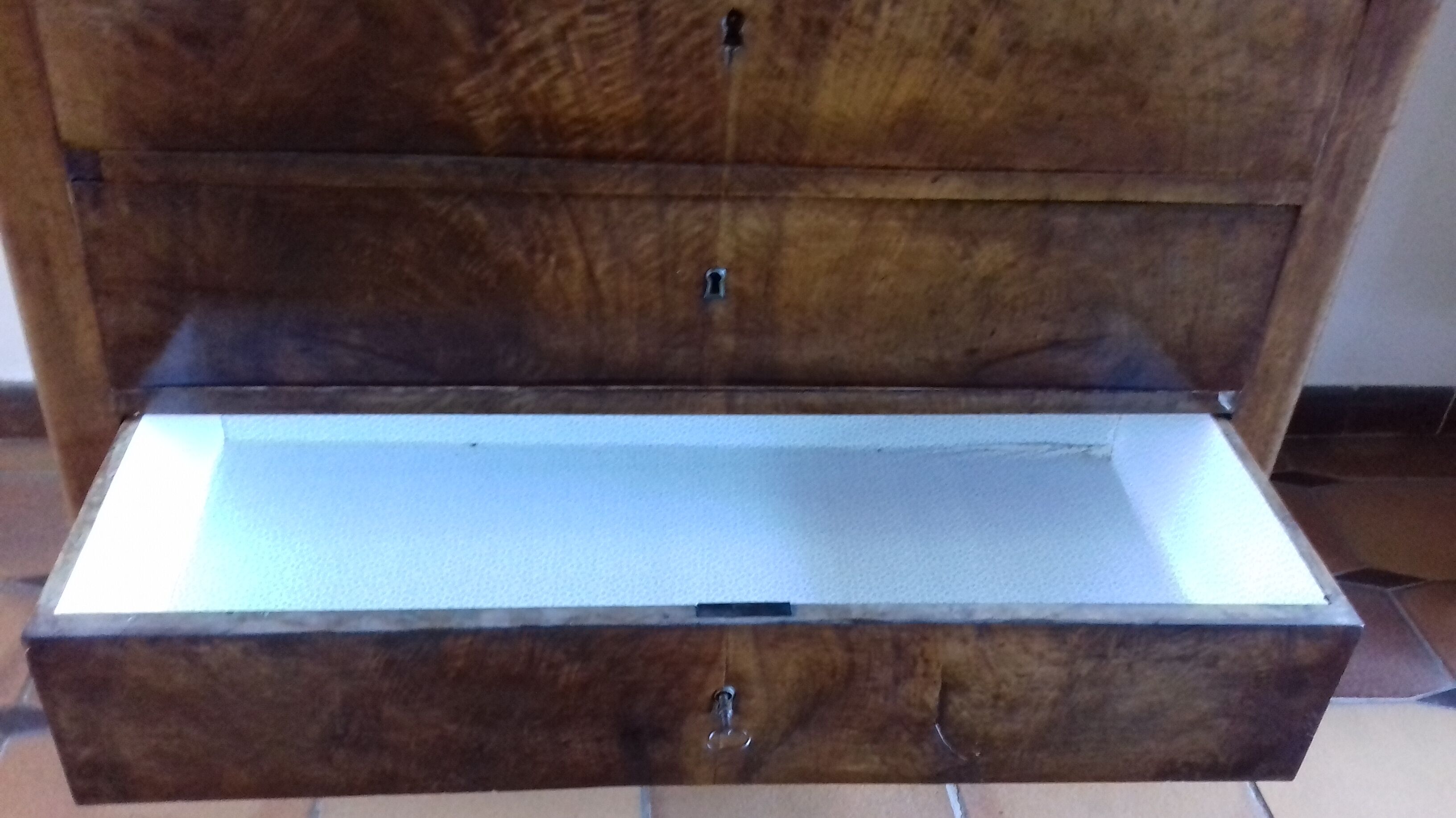 Convenient Louis Philippe plateau with marble