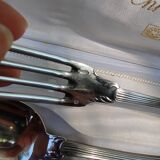 Christofle fork and spoon set in silver metal