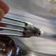 Christofle fork and spoon set in silver metal