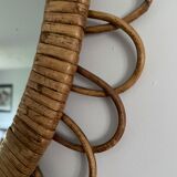 Rattan mirror flower shape