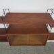 Bibliothèque murale suspendue étagères scandinave vintage teck 1960